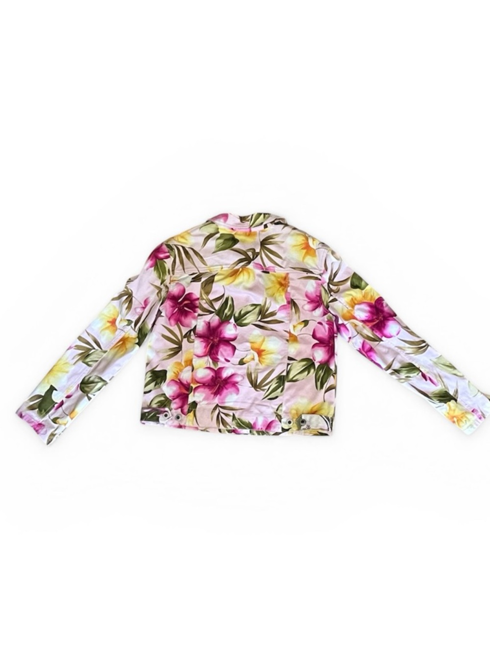 Caribbean Joe Floral Crop Jacket Size M - Picture 3 of 4